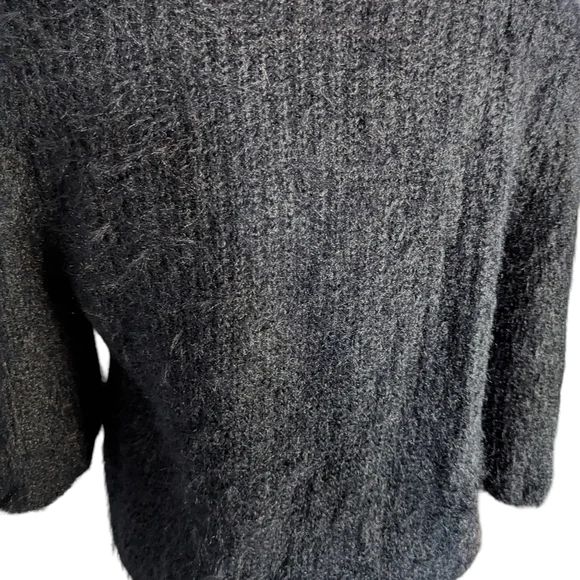 La Femme Cropped Black Sweater - Picture 5 of 8